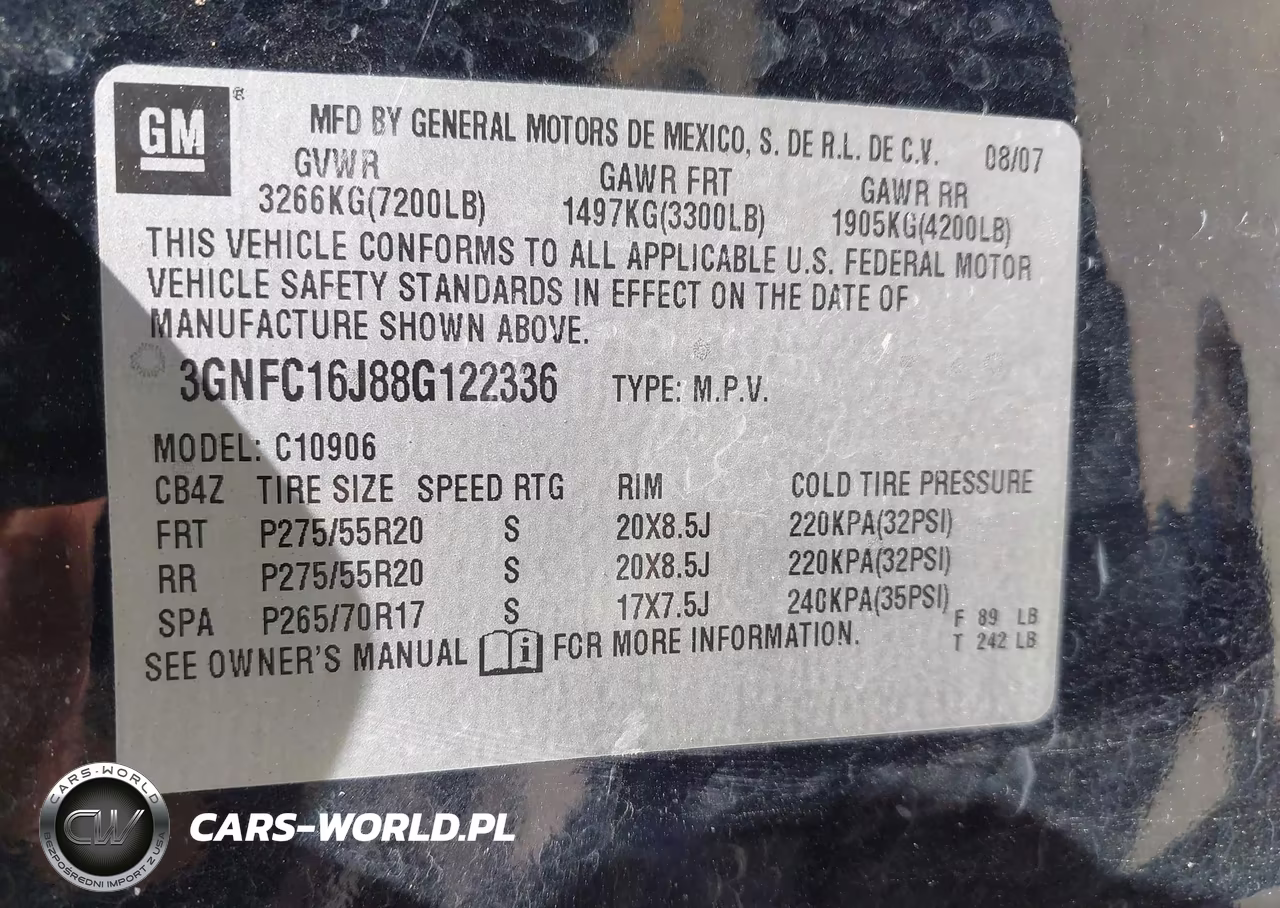 2008 Chevrolet Suburban 1500 Lt VIN:3GNFC16J88G122336 - 9