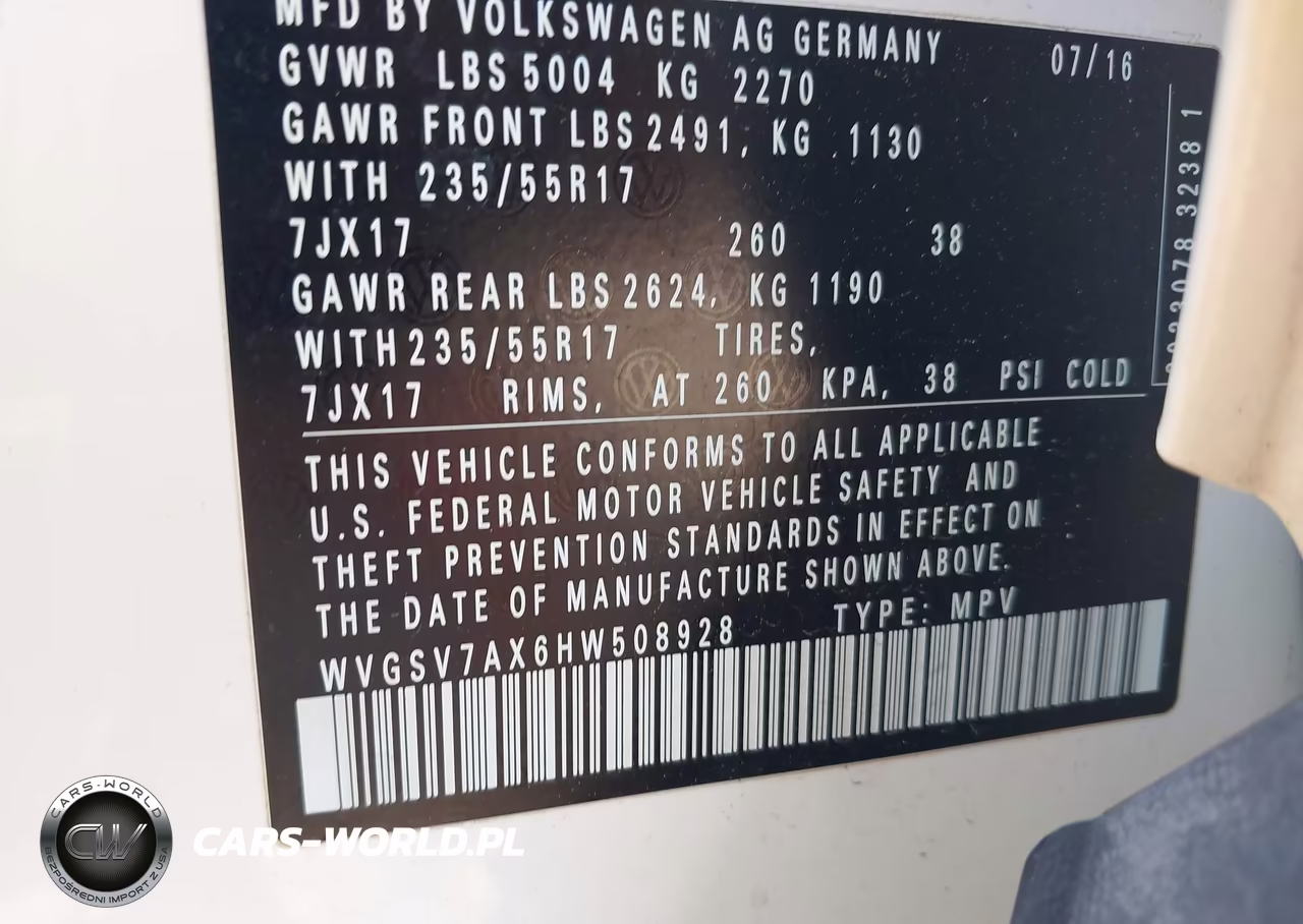2017 Volkswagen Tiguan 2.0T Wolfsburg Edition VIN:WVGSV7AX6HW508928 - 9