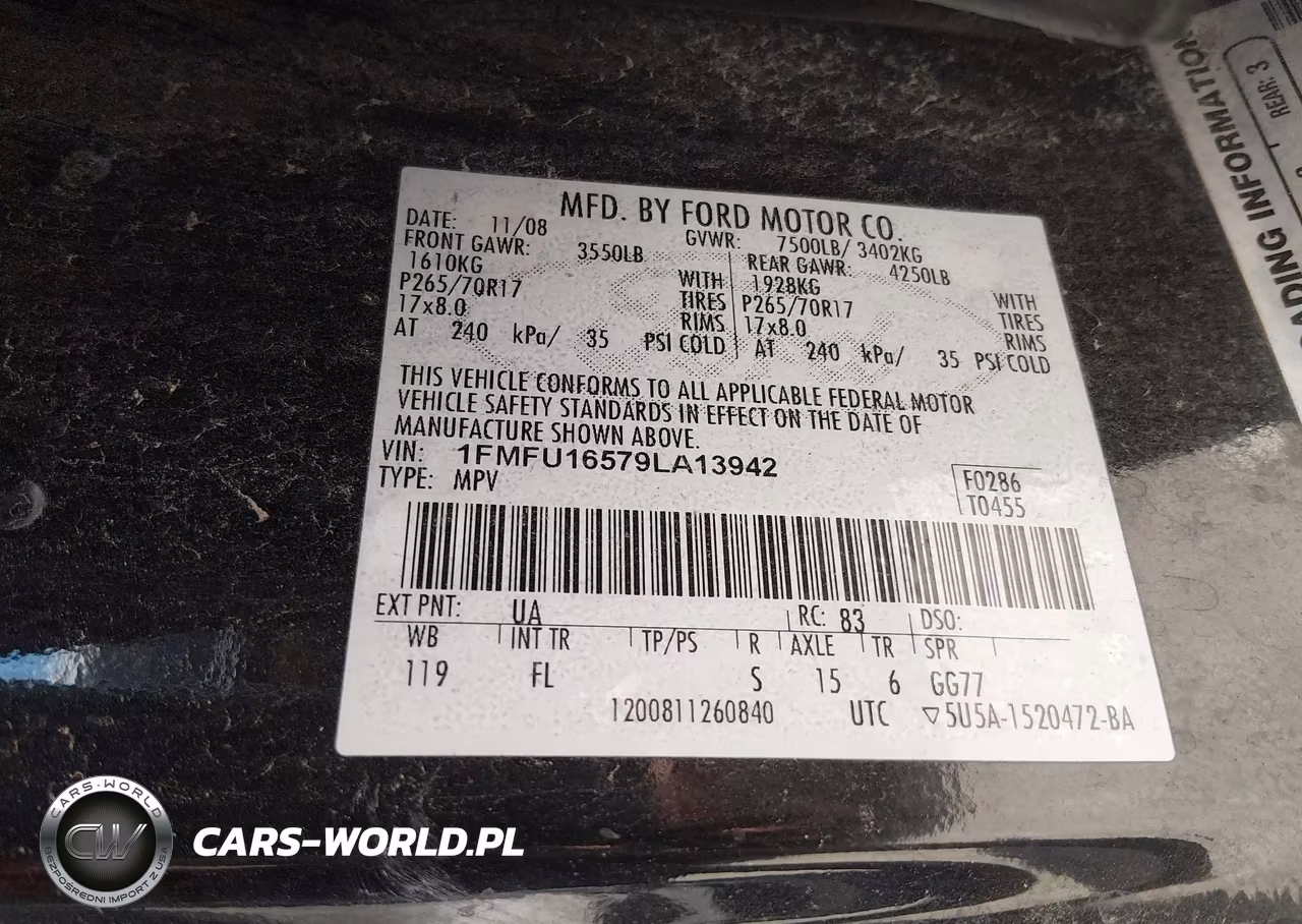 2009 Ford Expedition Xlt VIN:1FMFU16579LA13942 - 9