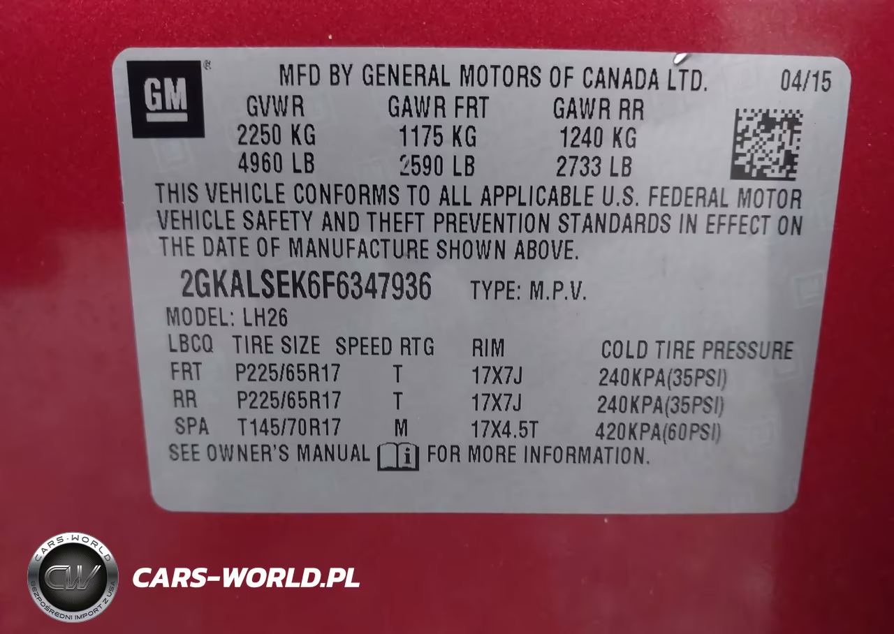 2015 GMC Terrain Slt-1 VIN:2GKALSEK6F6347936 - 9