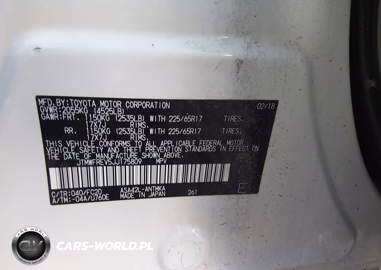 2018 Toyota Rav4 Xle VIN:JTMWFREV5JJ175809 - 9