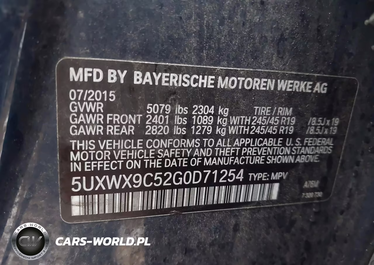 2016 BMW X3 xDrive28I VIN:5UXWX9C52G0D71254 - 9