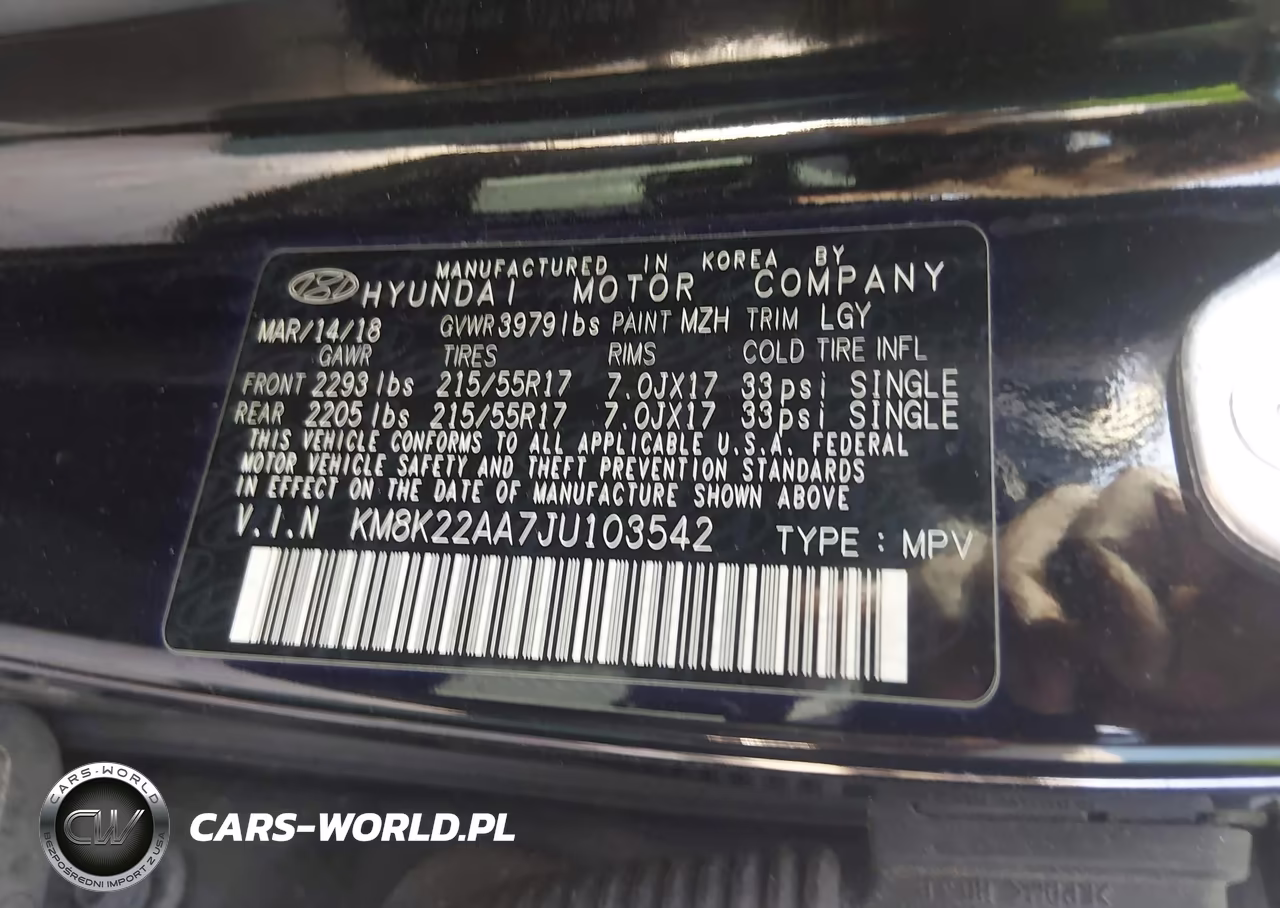 2018 Hyundai Kona Sel VIN:KM8K22AA7JU103542 - 9