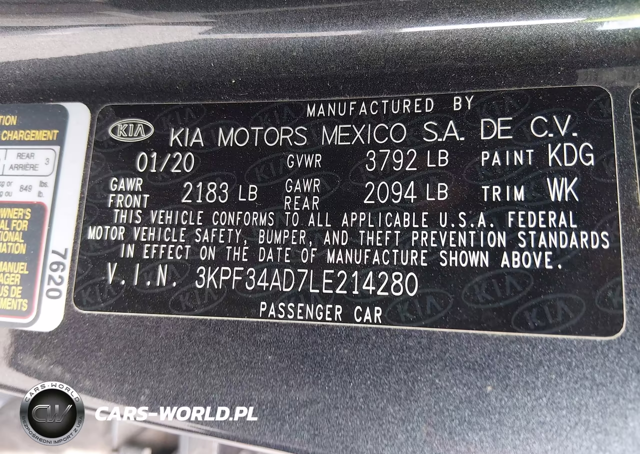 2020 Kia Forte Gt-Line VIN:3KPF34AD7LE214280 - 9