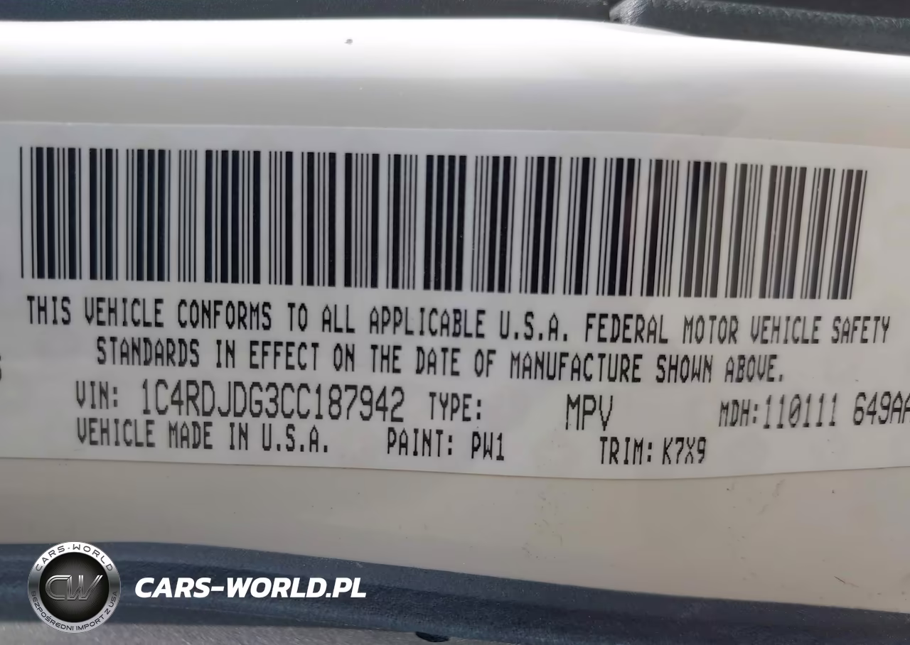 2012 Dodge Durango Crew VIN:1C4RDJDG3CC187942 - 9