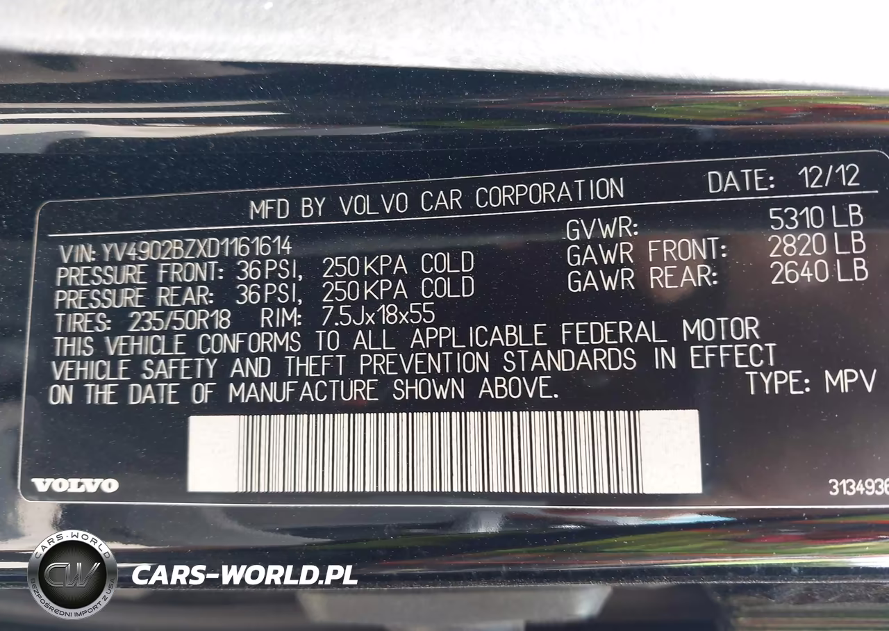 2013 Volvo Xc70 T6 Platinum VIN:YV4902BZXD1161614 - 9