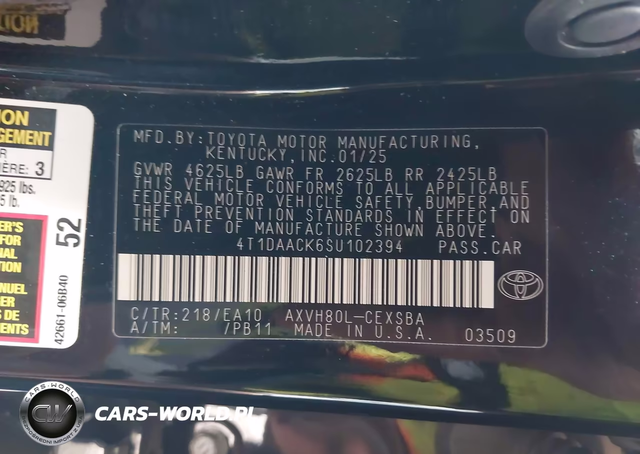 2025 Toyota Camry Se VIN:4T1DAACK6SU102394 - 9