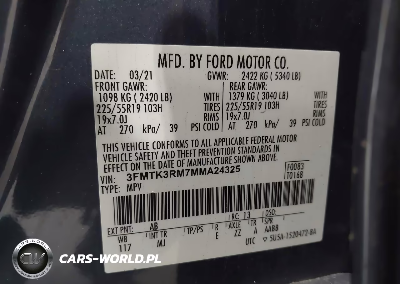2021 Ford Mustang Mach-E Premium VIN:3FMTK3RM7MMA24325 - 9