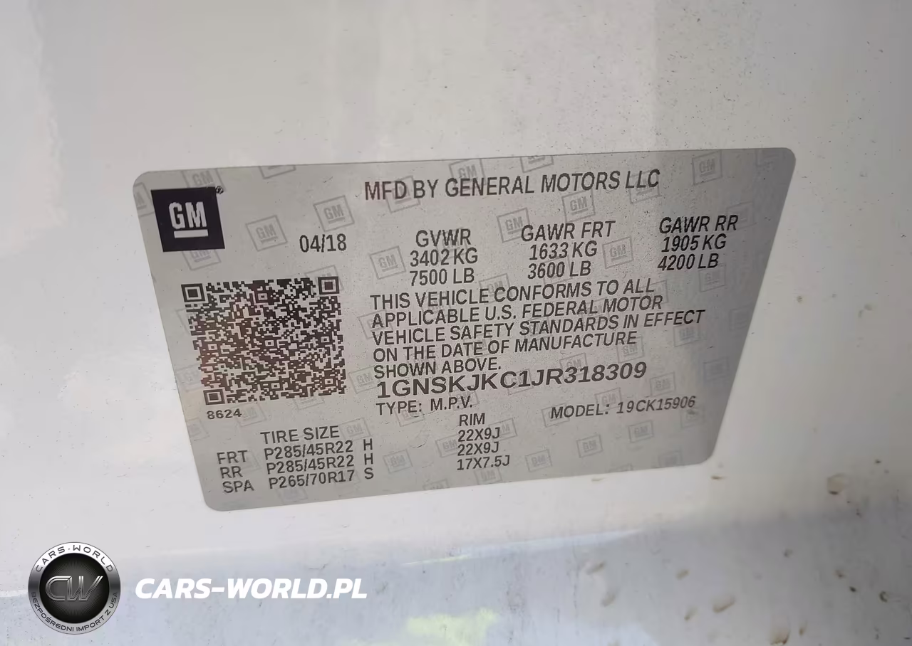 2018 Chevrolet Suburban Premier VIN:1GNSKJKC1JR318309 - 9