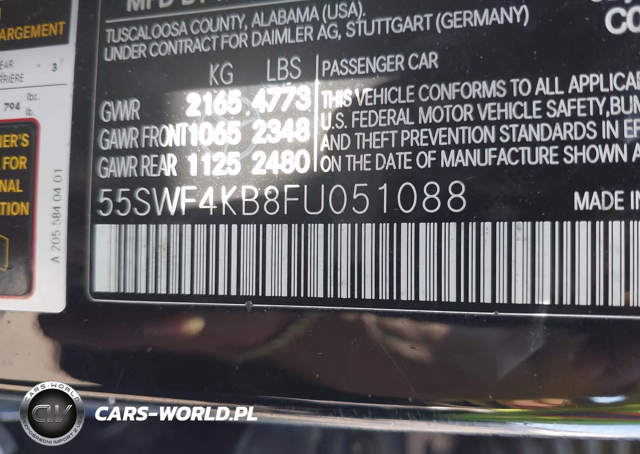 2015 Mercedes-Benz C 300 Sport 4Matic VIN:55SWF4KB8FU051088 - 9