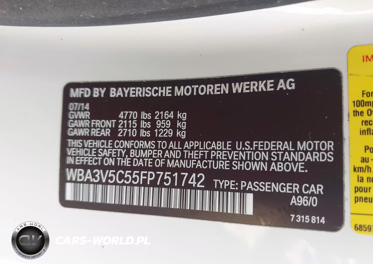 2015 BMW 428I VIN:WBA3V5C55FP751742 - 9