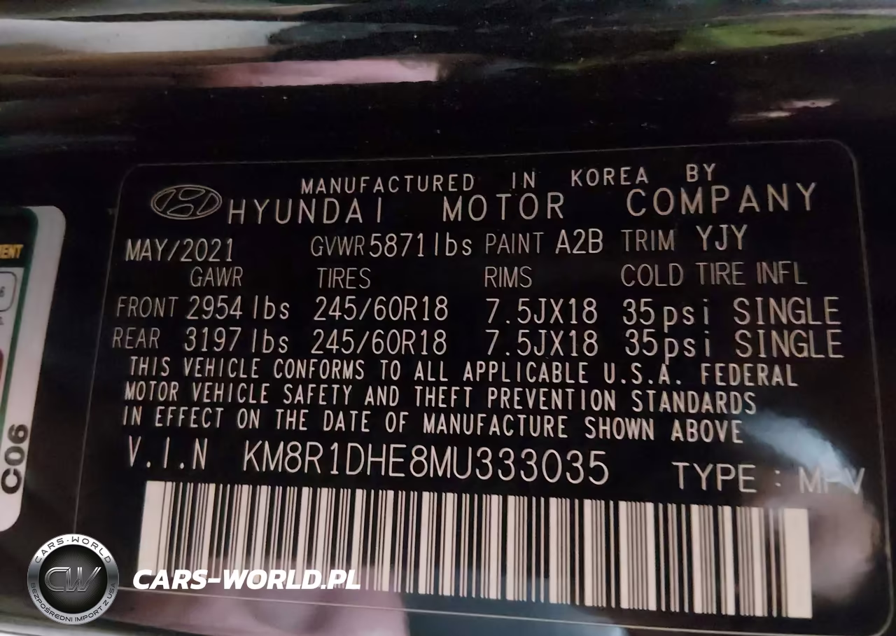 2021 Hyundai Palisade Se VIN:KM8R1DHE8MU333035 - 9