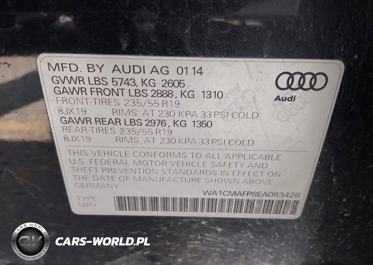 2014 Audi Q5 3.0 Tdi Premium Plus VIN:WA1CMAFP8EA083426 - 9