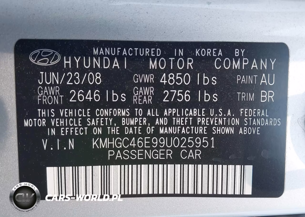 2009 Hyundai Genesis 3.8 VIN:KMHGC46E99U025951 - 9