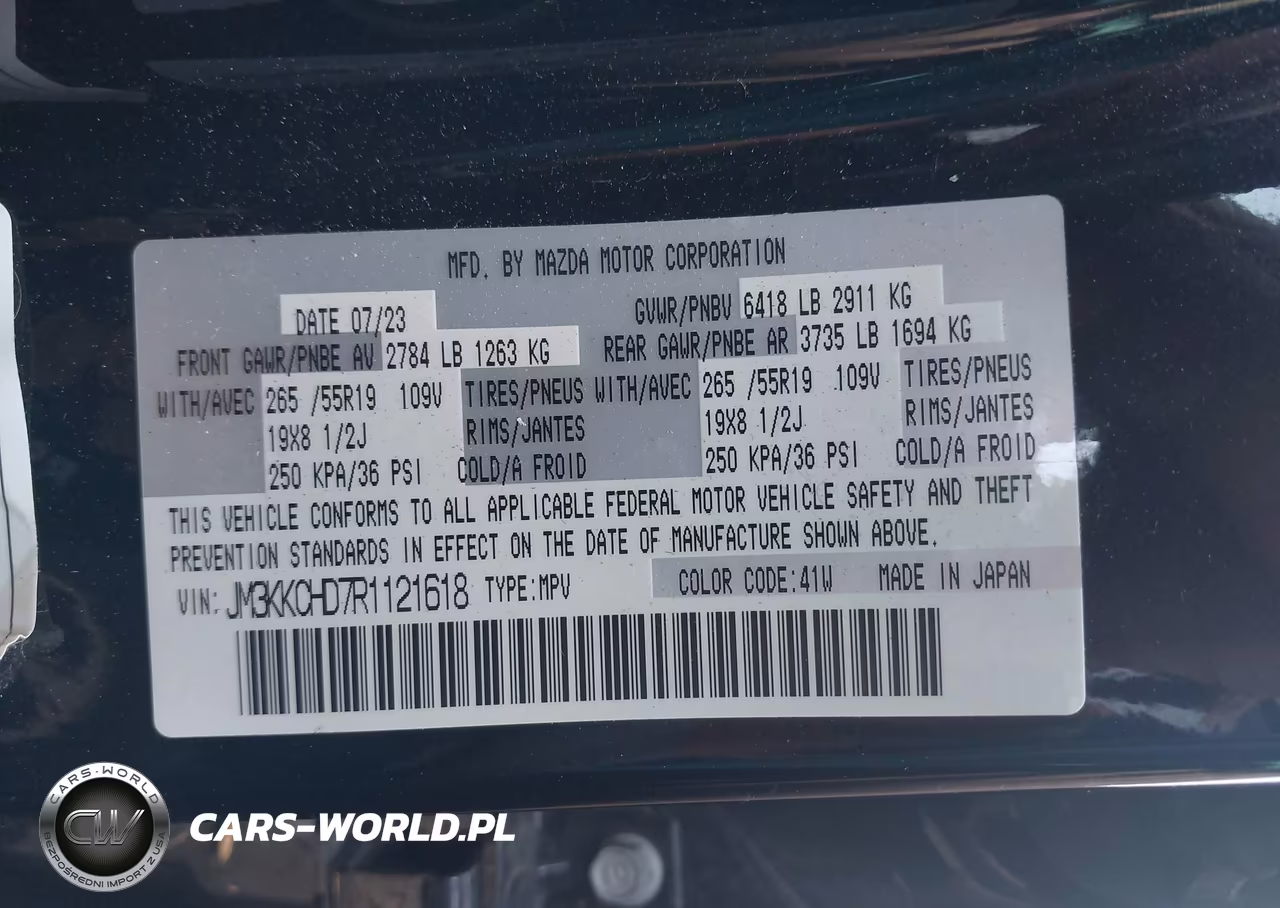 2024 Mazda Cx-90 Preferred Plus VIN:JM3KKCHD7R1121618 - 9