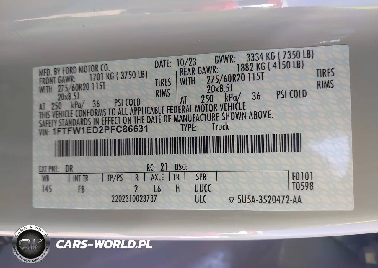 2023 Ford F-150 Xlt VIN:1FTFW1ED2PFC86631 - 9