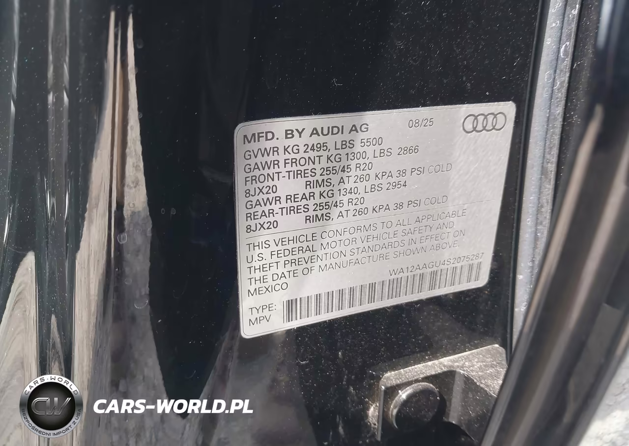 2025 Audi All-New Q5 Premium Plus Tfsi Quattro S Tronic VIN:WA12AAGU4S2075287 - 9