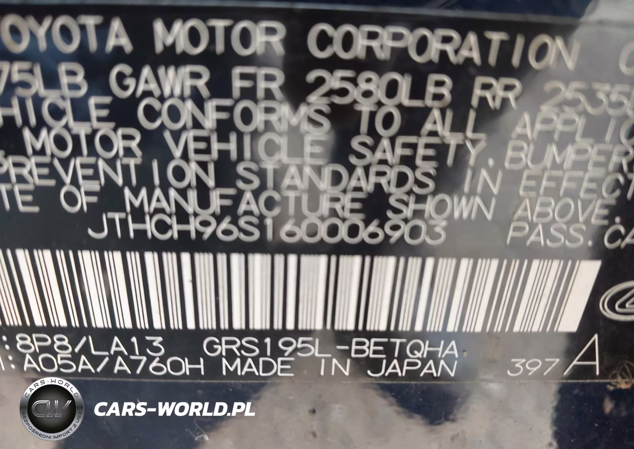 2006 Lexus Gs 300 VIN:JTHCH96S160006903 - 9