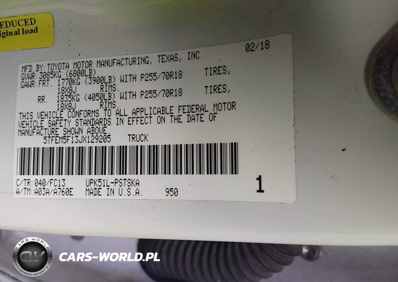 2018 Toyota Tundra Sr5 4.6L V8 VIN:5TFEM5F13JX129205 - 9