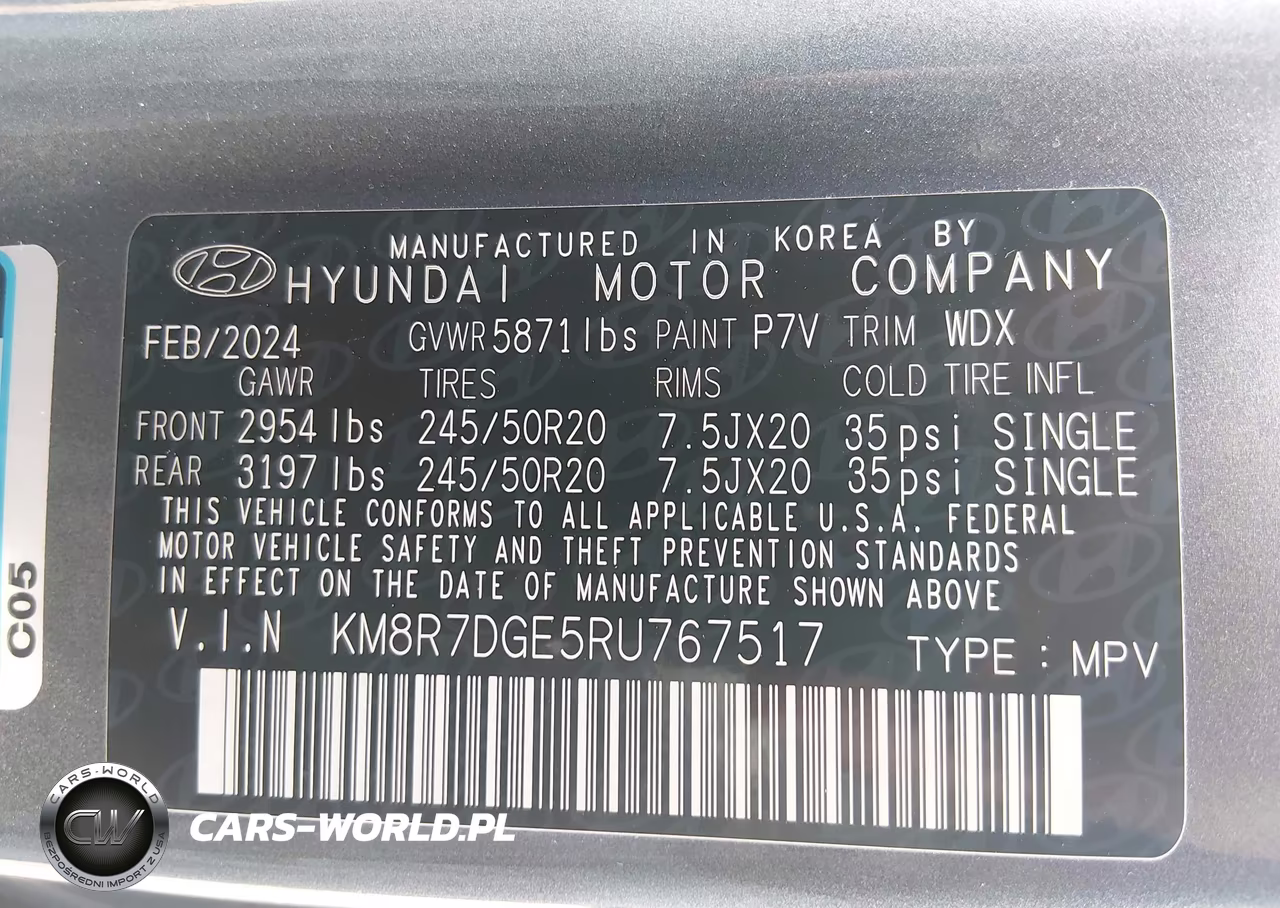 2024 Hyundai Palisade Calligraphy VIN:KM8R7DGE5RU767517 - 9