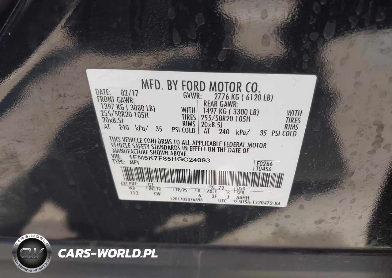 2017 Ford Explorer Limited VIN:1FM5K7F85HGC24093 - 9