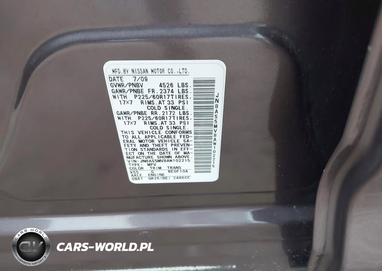 2010 Nissan Rogue Sl VIN:JN8AS5MV8AW102215 - 9