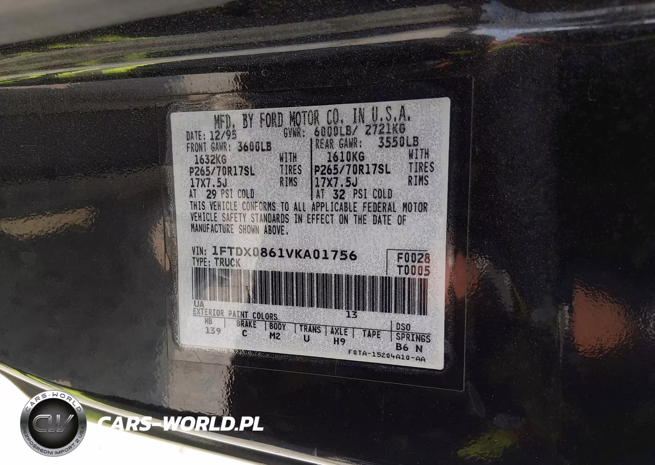 1997 Ford F-150 Lariat-Xl-Xlt VIN:1FTDX0861VKA01756 - 9
