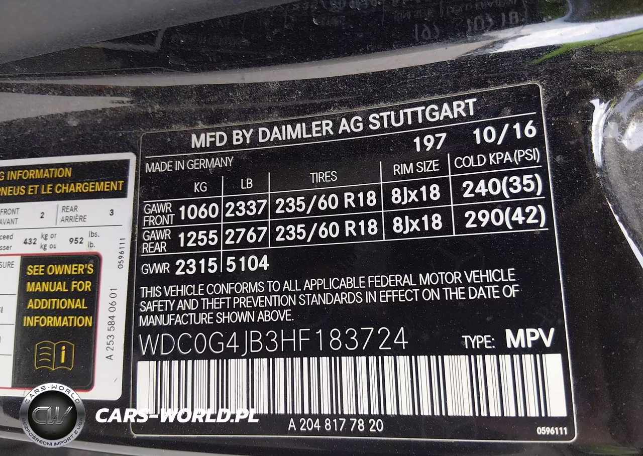 2017 Mercedes-Benz Glc 300 VIN:WDC0G4JB3HF183724 - 9