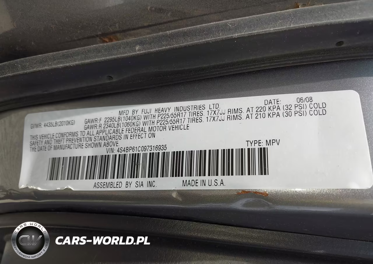 2009 Subaru Outback 2.5I VIN:4S4BP61C097316935 - 9