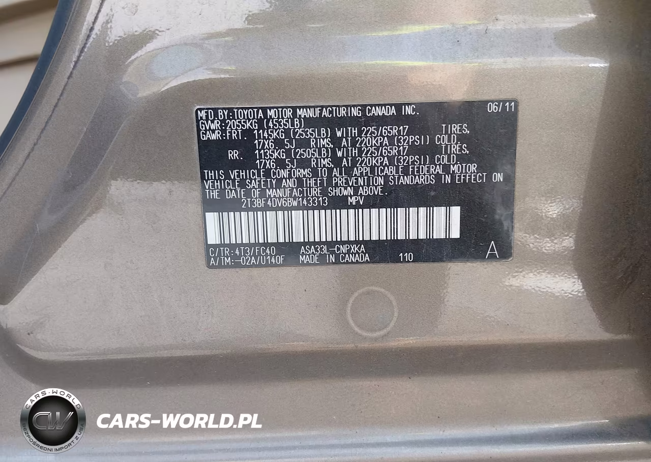 2011 Toyota Rav4 VIN:2T3BF4DV6BW143313 - 9