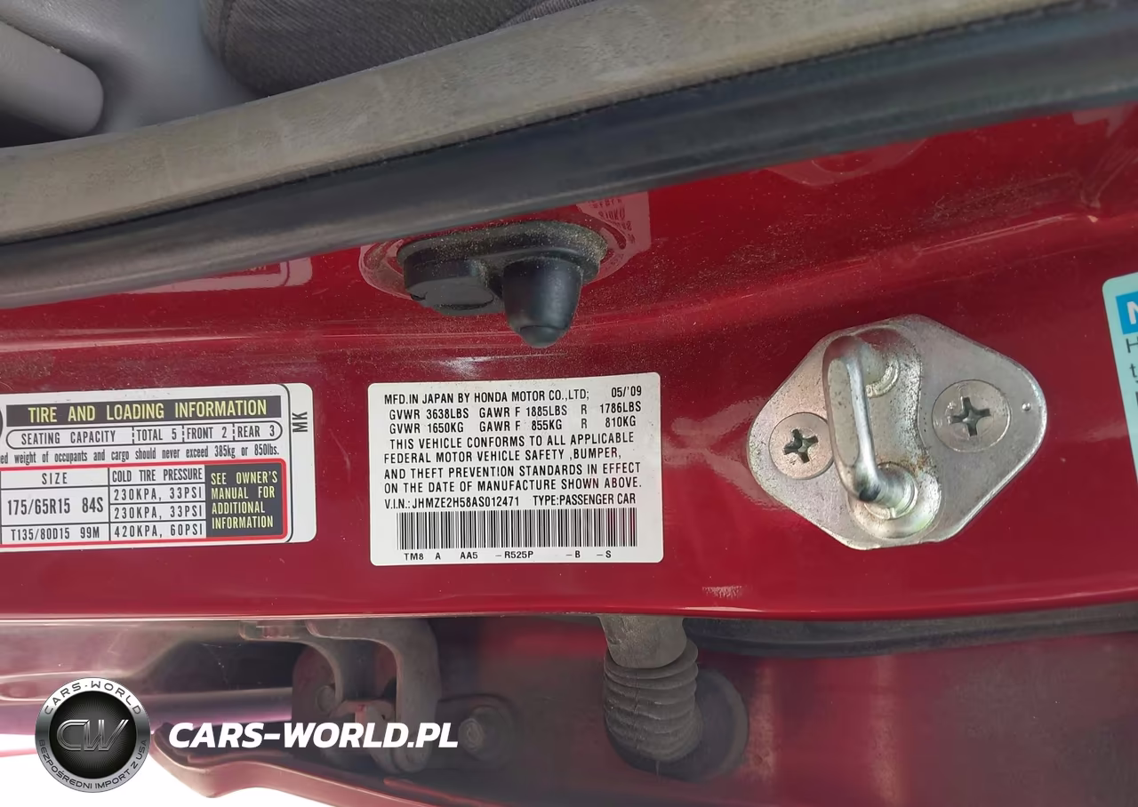2010 Honda Insight Lx VIN:JHMZE2H58AS012471 - 9