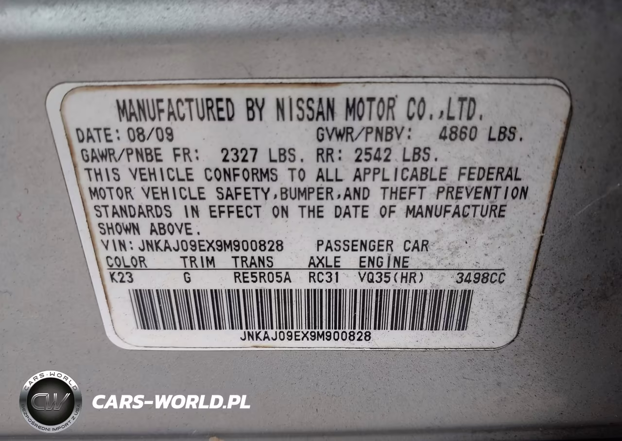 2009 Infiniti Ex35 Journey VIN:JNKAJ09EX9M900828 - 9