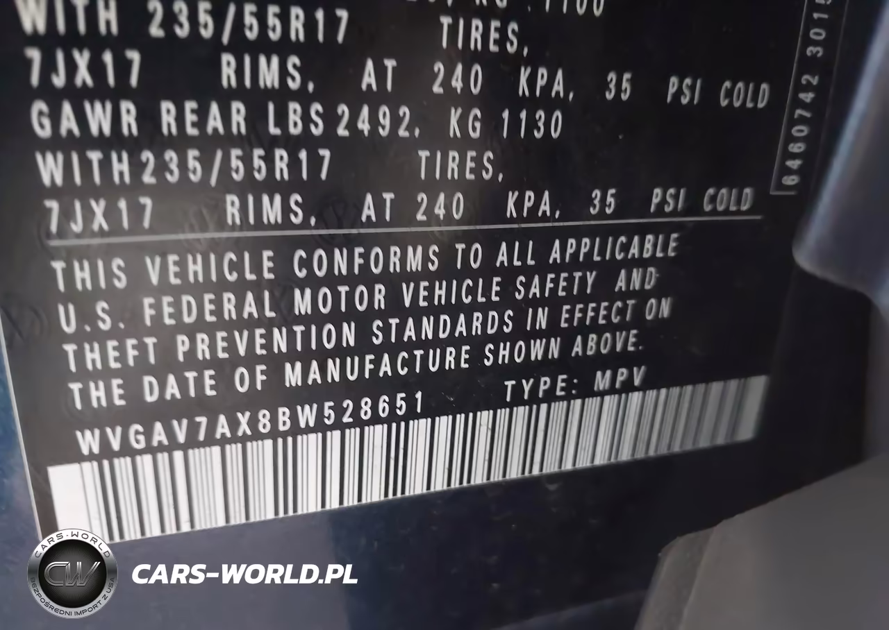 2011 Volkswagen Tiguan Se VIN:WVGAV7AX8BW528651 - 9