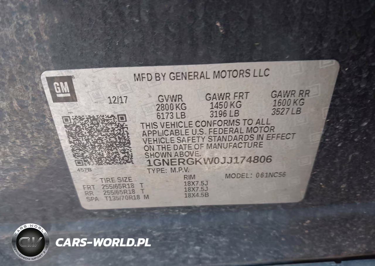 2018 Chevrolet Traverse Lt Cloth VIN:1GNERGKW0JJ174806 - 9