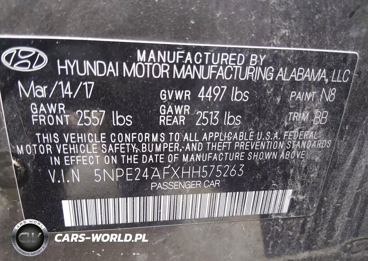 2017 Hyundai Sonata VIN:5NPE24AFXHH575263 - 9