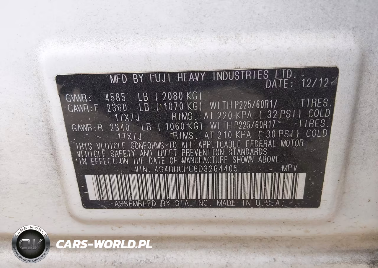 2013 Subaru Outback 2.5I Limited VIN:4S4BRCPC6D3264405 - 9