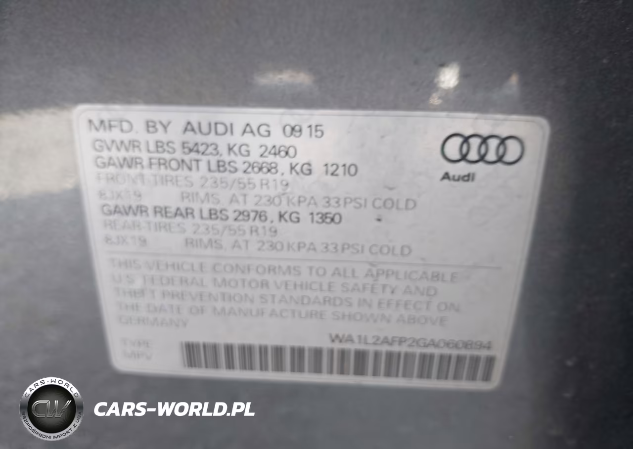 2016 Audi Q5 2.0T Premium VIN:WA1L2AFP2GA060894 - 9