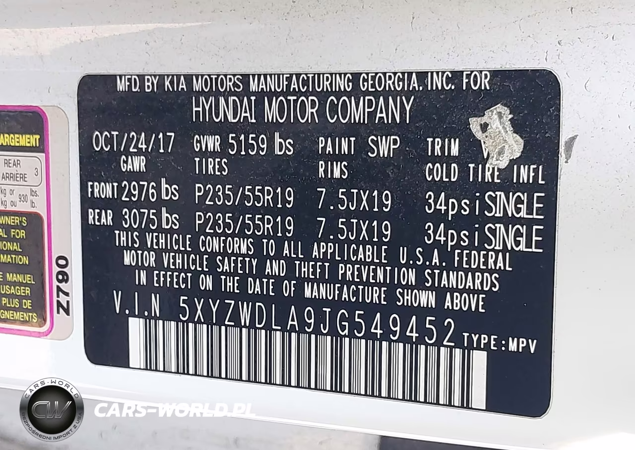 2018 Hyundai Santa Fe Sport 2.0T Ultimate VIN:5XYZWDLA9JG549452 - 9