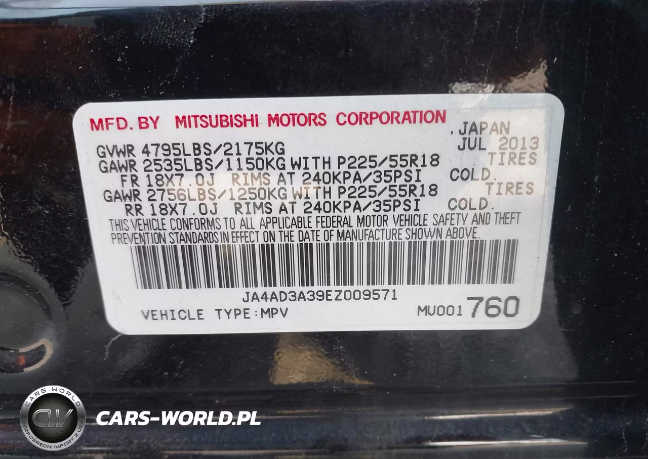 2014 Mitsubishi Outlander Se VIN:JA4AD3A39EZ009571 - 9
