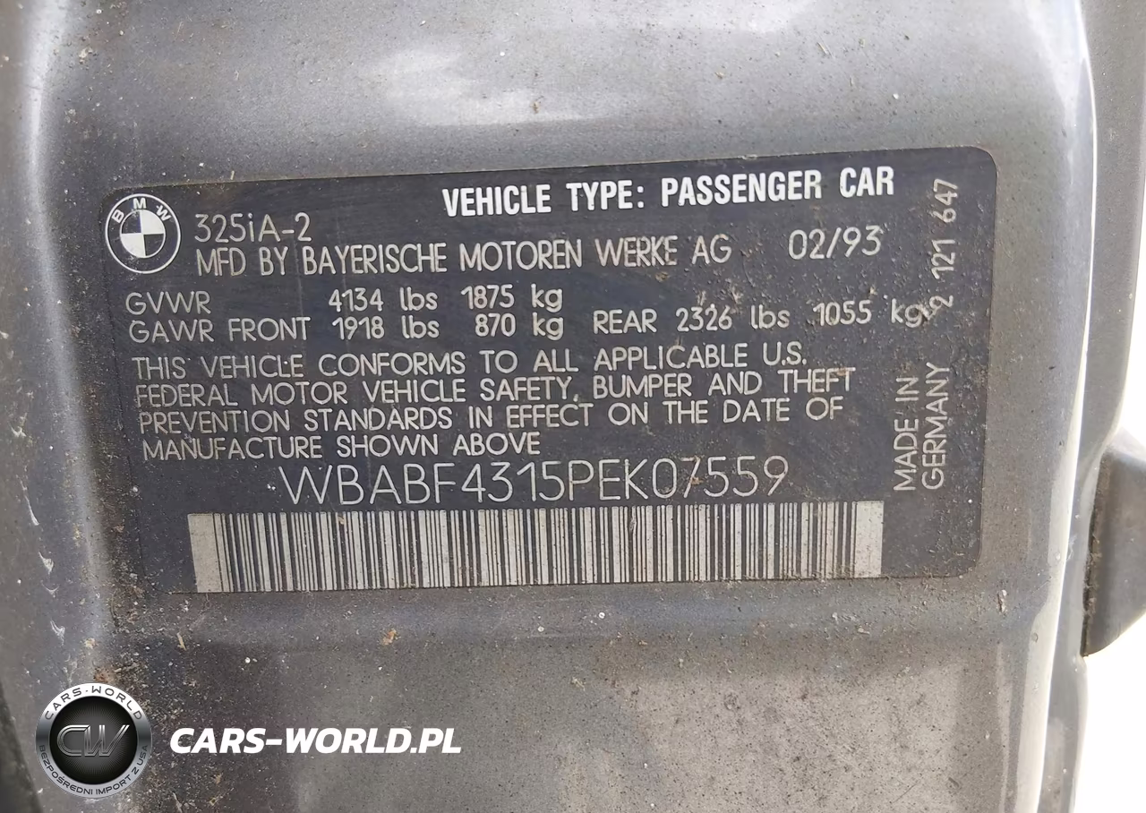 1993 BMW 325 I Automatic-Is Automatic VIN:WBABF4315PEK07559 - 9