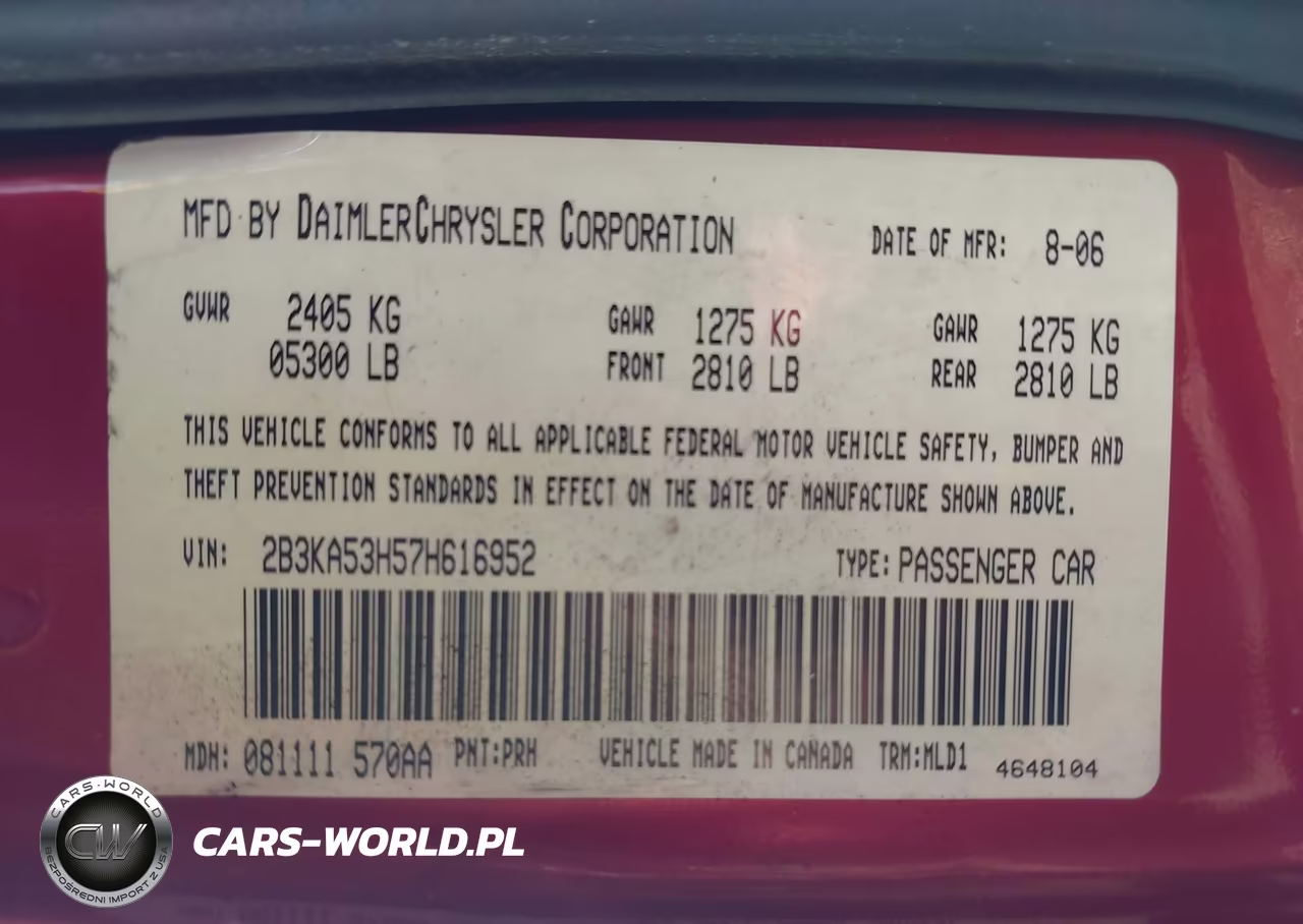 2007 Dodge Charger Rt VIN:2B3KA53H57H616952 - 9