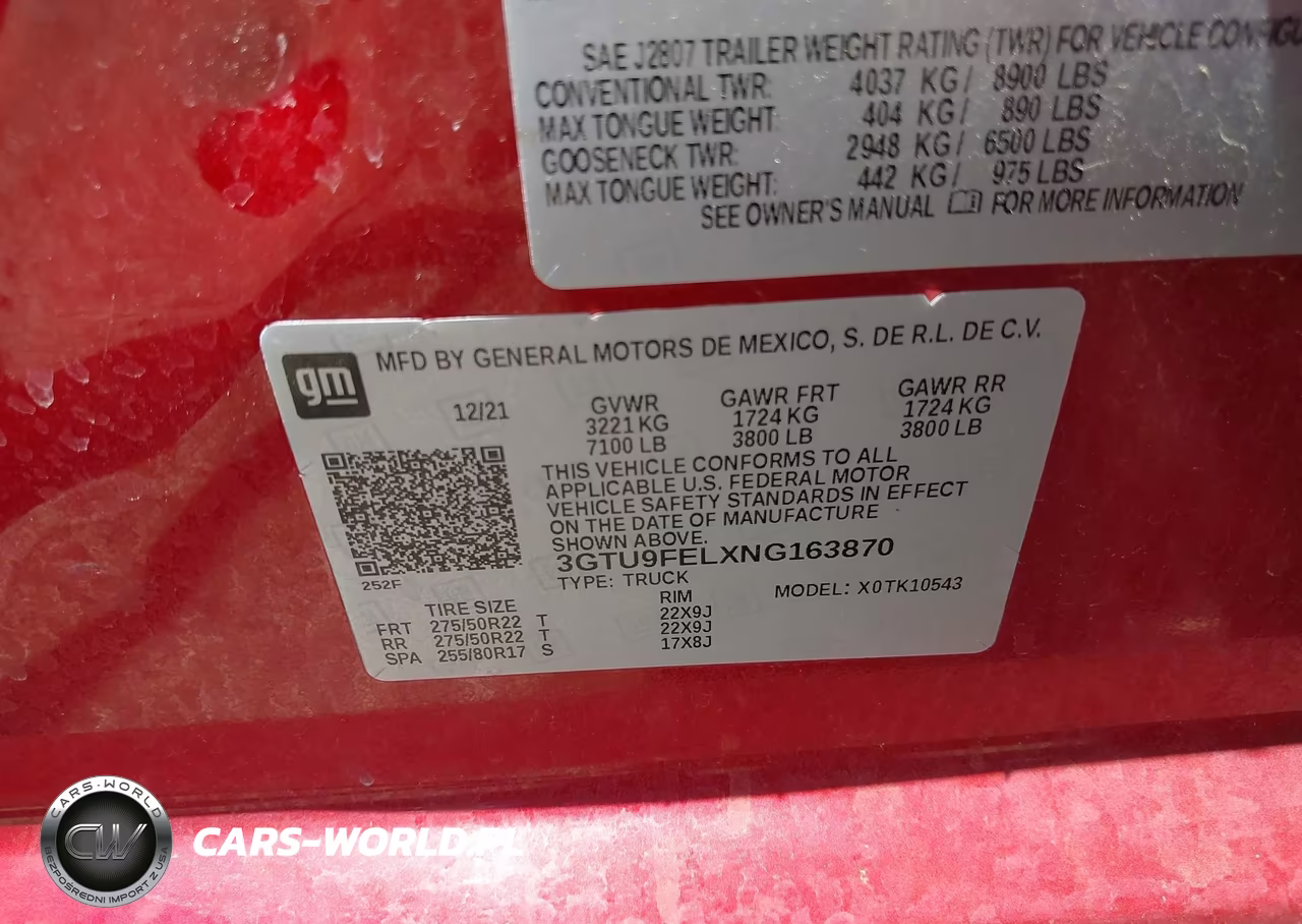 2022 GMC Sierra 1500 Limited 4Wd Short Box Denali VIN:3GTU9FELXNG163870 - 9