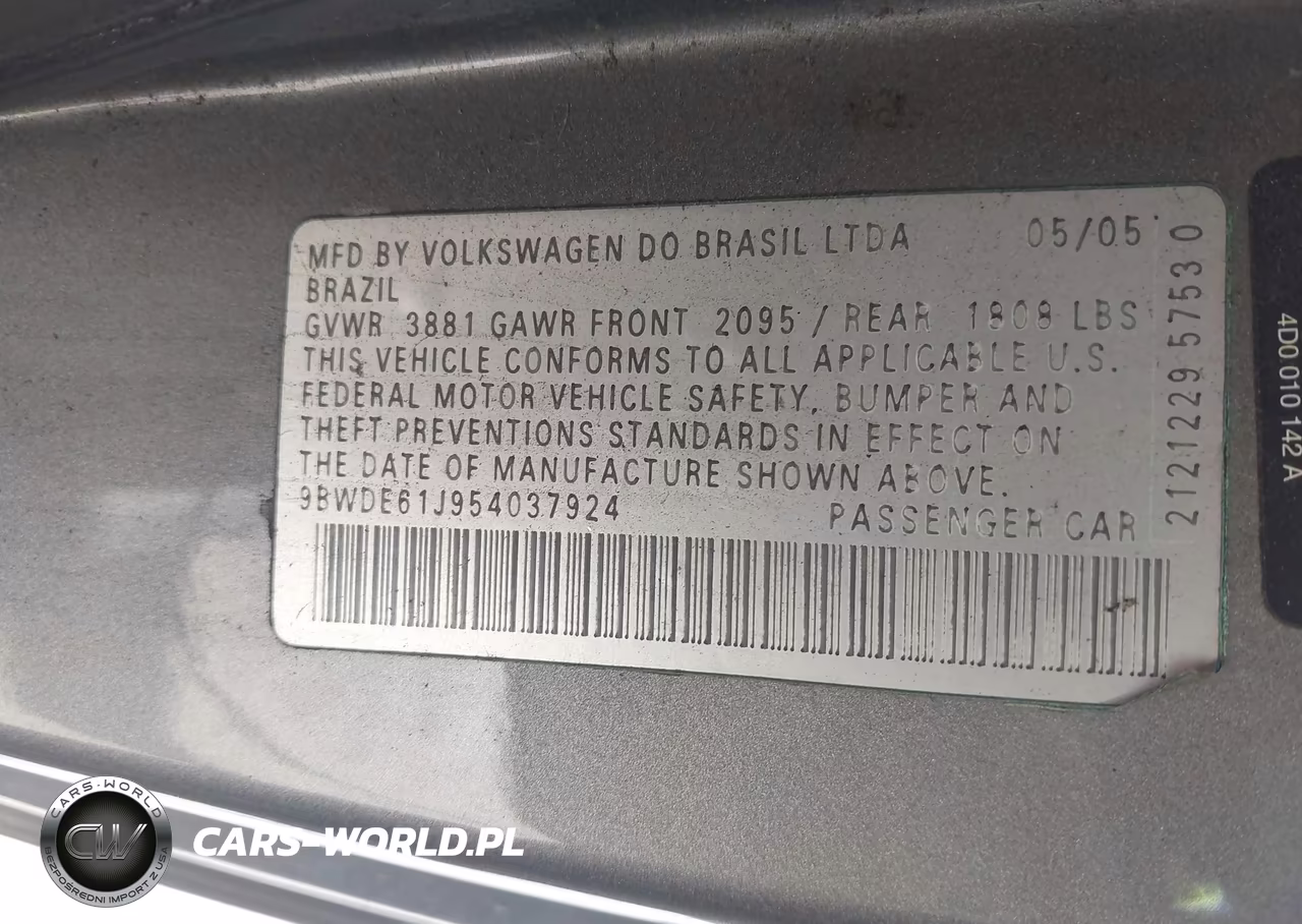 2005 Volkswagen Gti 1.8T VIN:9BWDE61J954037924 - 9