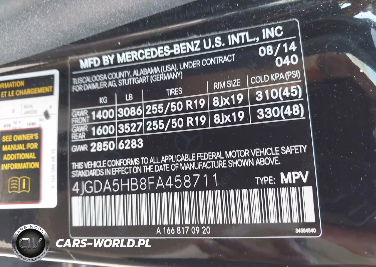 2015 Mercedes-Benz Ml 350 4Matic VIN:4JGDA5HB8FA458711 - 9