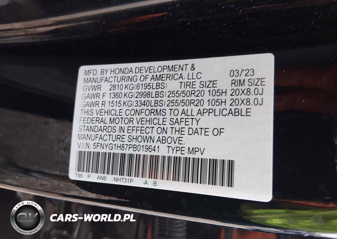 2023 Honda Pilot Awd Elite VIN:5FNYG1H87PB019641 - 9