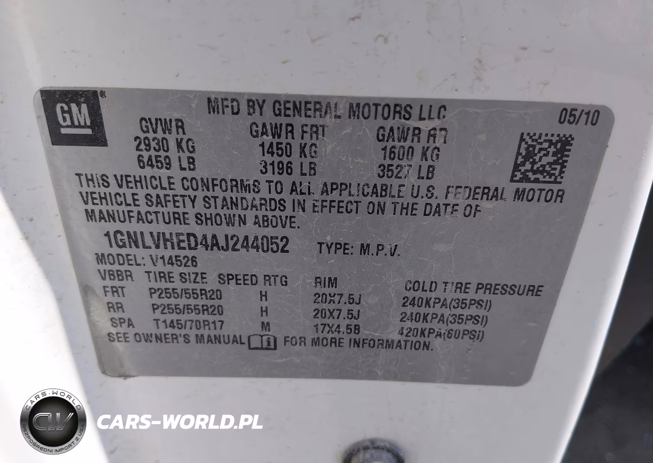 2010 Chevrolet Traverse Ltz VIN:1GNLVHED4AJ244052 - 9