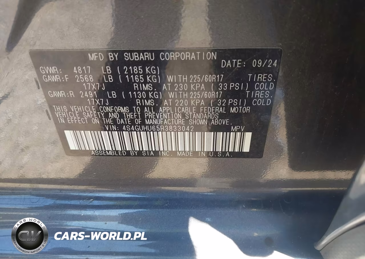2024 Subaru Crosstrek Wilderness VIN:4S4GUHU65R3833042 - 9