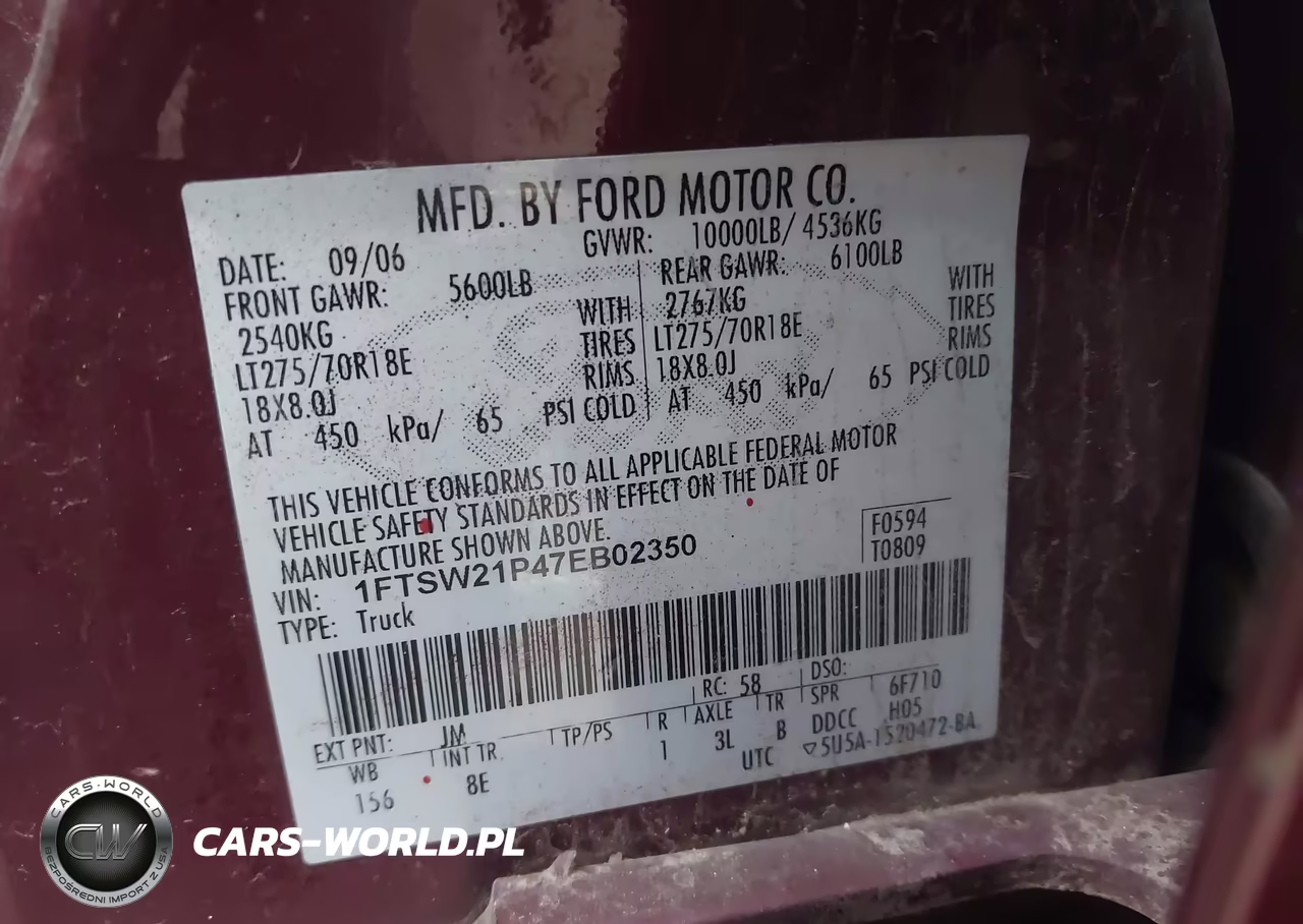2007 Ford F-250 Lariat-Xl-Xlt VIN:1FTSW21P47EB02350 - 9