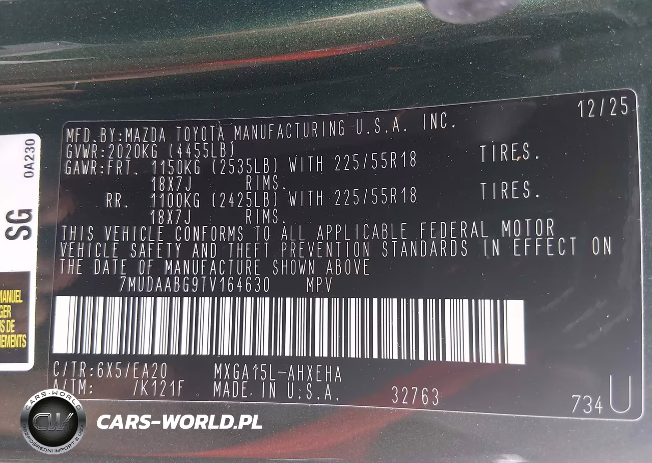 2026 Toyota Corolla Cross Xle VIN:7MUDAABG9TV164630 - 9