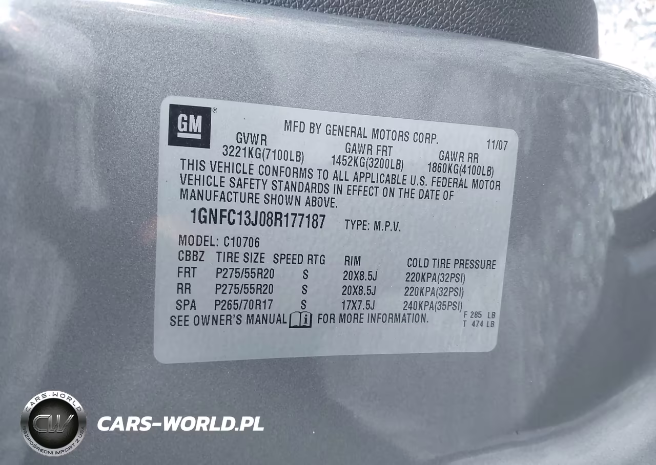 2008 Chevrolet Tahoe Ltz VIN:1GNFC13J08R177187 - 9